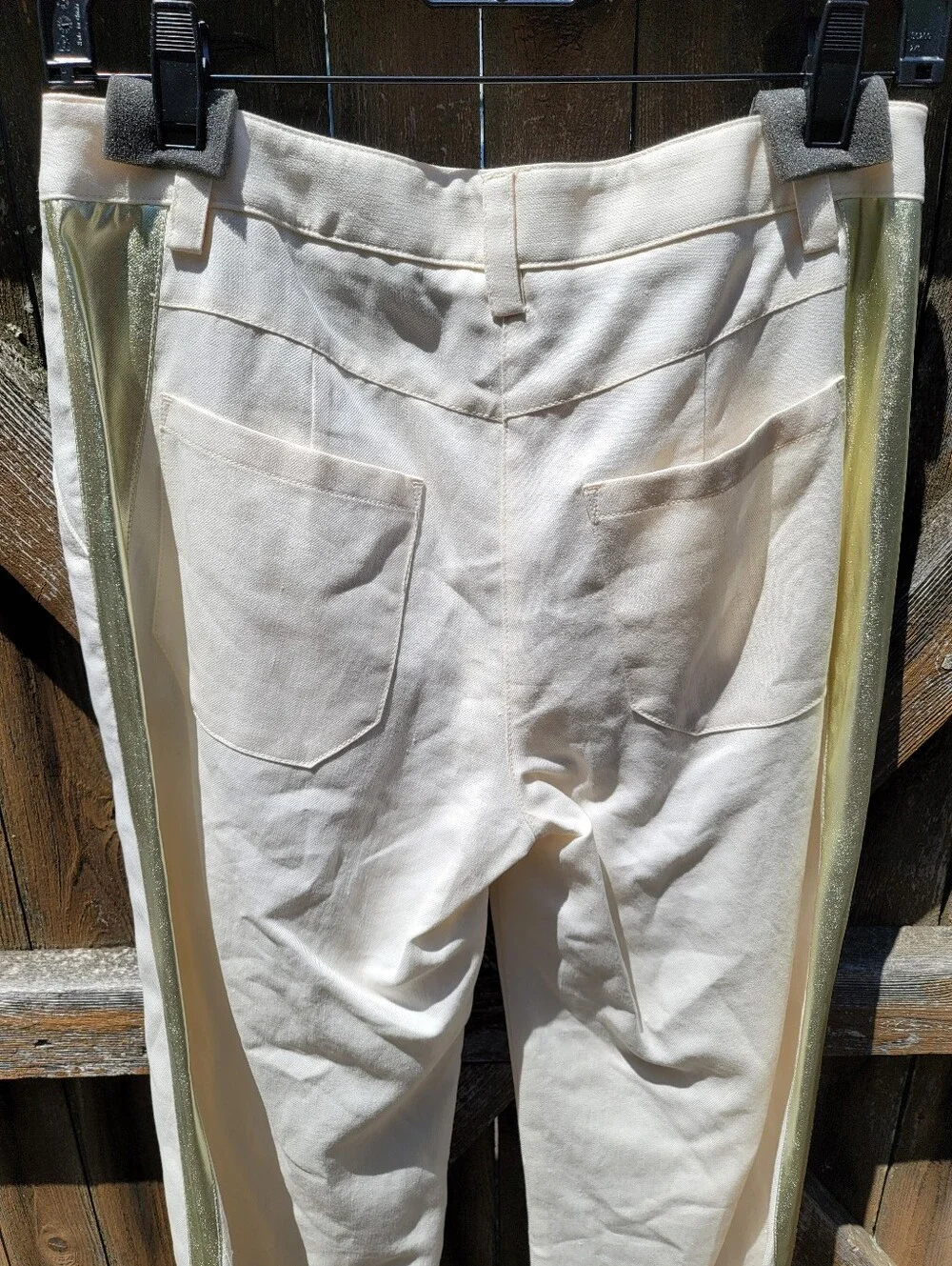 TWP Stay Golden Wide Leg Pant Bone / Light Golde Size 0 NWT